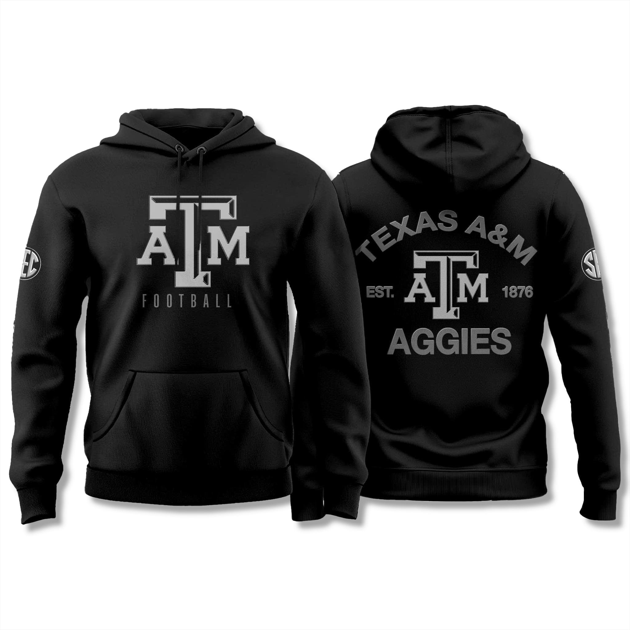 Texas AM Aggies Back In Black Hoodie 2026 1 Texas AM Aggies Back In Black Hoodie 2026 1