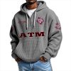 Texas AM Aggies EST 1894 Waffle Quarter Zip Hoodie 1