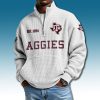 Texas AM Aggies EST 1894 Waffle Quarter Zip Sweater