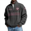 Texas AM Aggies EST 1894 Waffle Quarter Zip Sweater 2