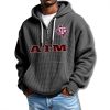 Texas A&M Aggies Waffle Quarter Zip Hoodie 2025 7 Texas AM Aggies Waffle Quarter Zip Hoodie 2025 1