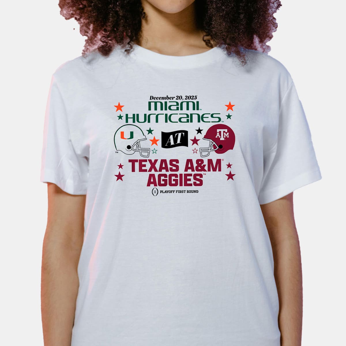 Texas A&M vs Miami Hurricanes 2025 CFP Shirt 2 Texas AM vs Miami Hurricanes 2025 CFP Shirt 3