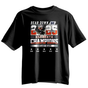 Chicago Bears NFC North Champions Bear Down 2025 Shirt 13