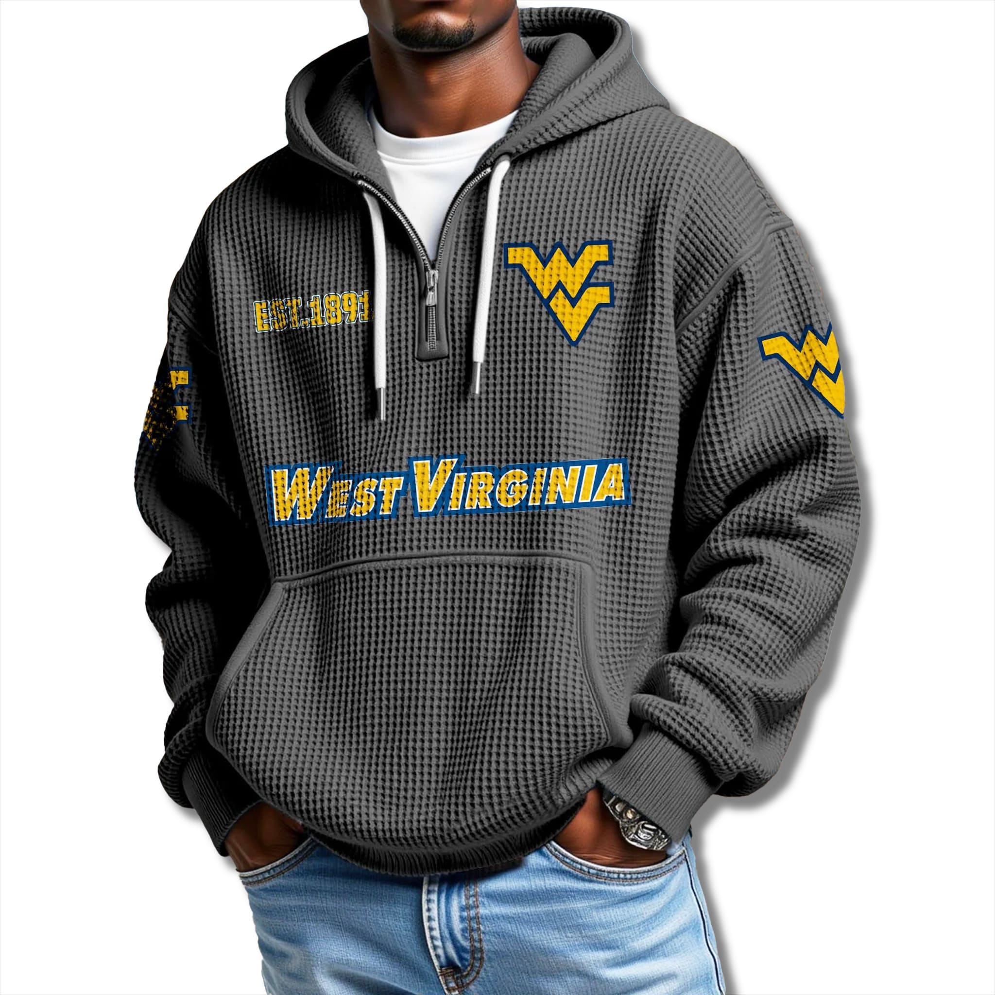 West Virginia Mountaineers 2025 Quarter Zip Hoodie 1 West Virginia Mountaineers 2025 Quarter Zip Hoodie 1