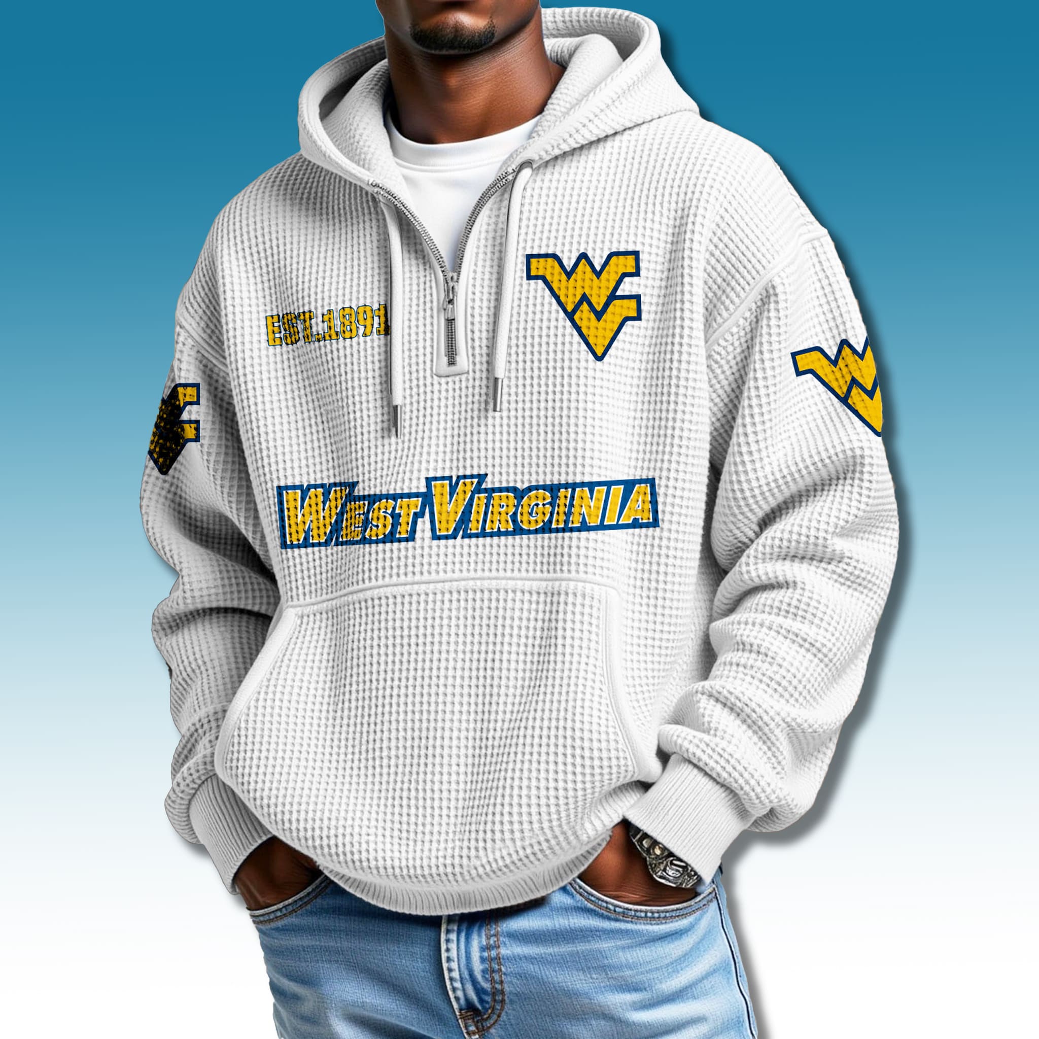 West Virginia Mountaineers 2025 Quarter Zip Hoodie 3 West Virginia Mountaineers 2025 Quarter Zip Hoodie 3