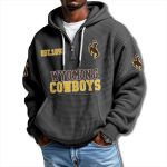 Wyoming Cowboys EST 1893 Waffle Quarter Zip Hoodie