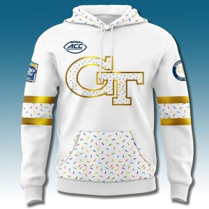 Georgia Tech Football Frosted Sprinkled Hoodie 2026 1