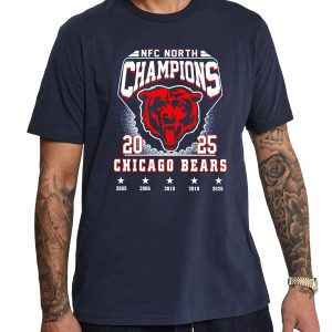 Chicago Bears 5 time NFC North Champions Shirt 2025 18