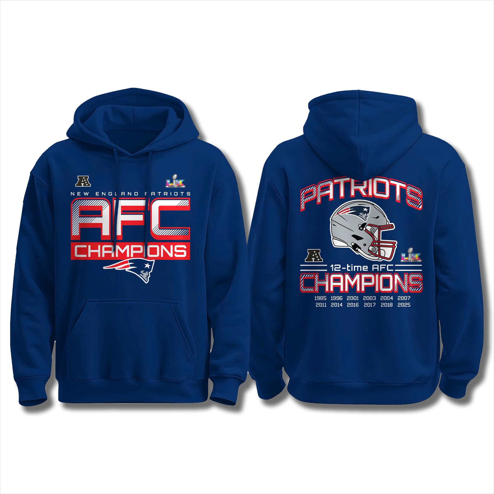 12 Time AFC Champions Patriots Hoodie 1 12 Time AFC Champions Patriots Hoodie 1