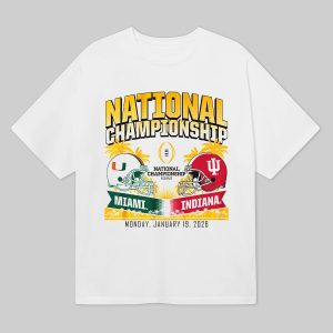 Miami Vs Indiana 2026 CFP National Championship Matchup Shirt 12