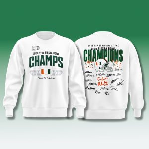 Miami 2026 Fiesta Bowl Champions Time To Shine Sweatshirt 1