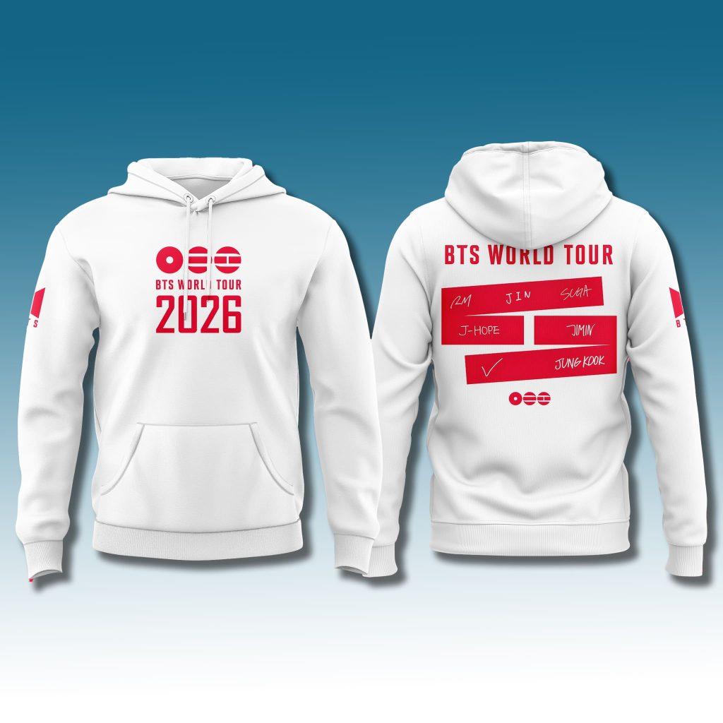 BTS World Tour 2026 White Hoodie