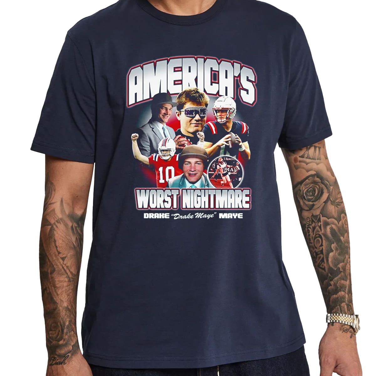 Drake Maye America's Worst Nightmare Shirt 2 Drake Maye Americas Worst Nightmare Shirt 19