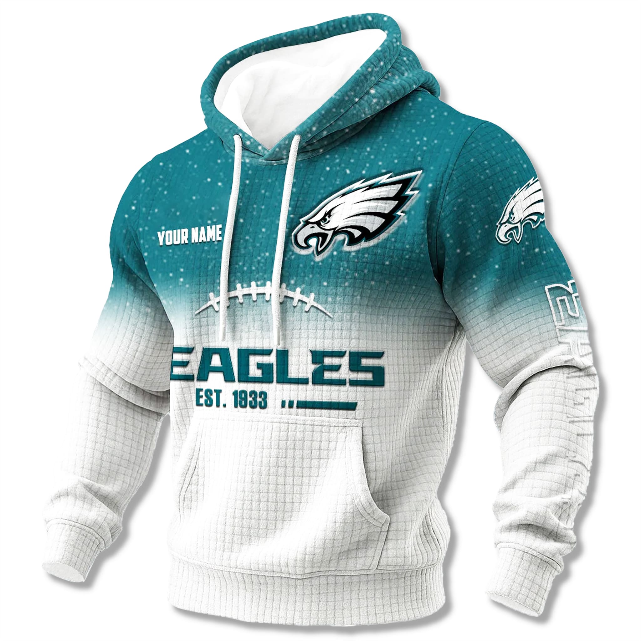 Eagles EST 1933 Gradient Waffle Hoodie 1 Eagles EST 1933 Gradient Waffle Hoodie 1
