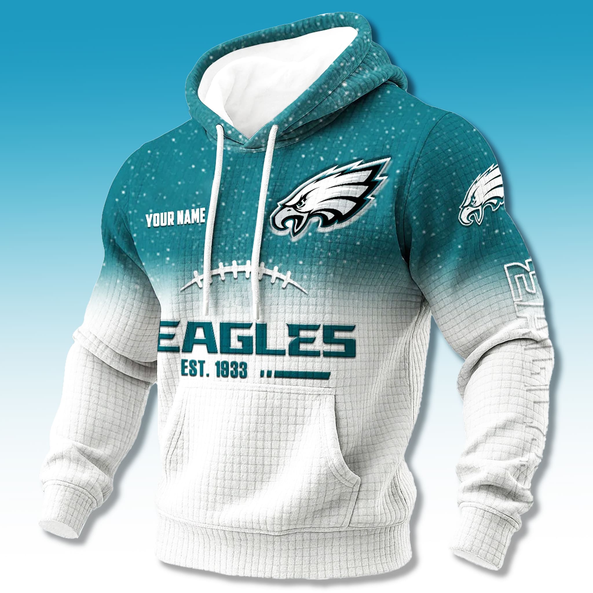 Eagles EST 1933 Gradient Waffle Hoodie Eagles EST 1933 Gradient Waffle Hoodie