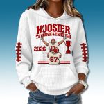 Hoosiers Through and Through National Champions Waffle Hoodie