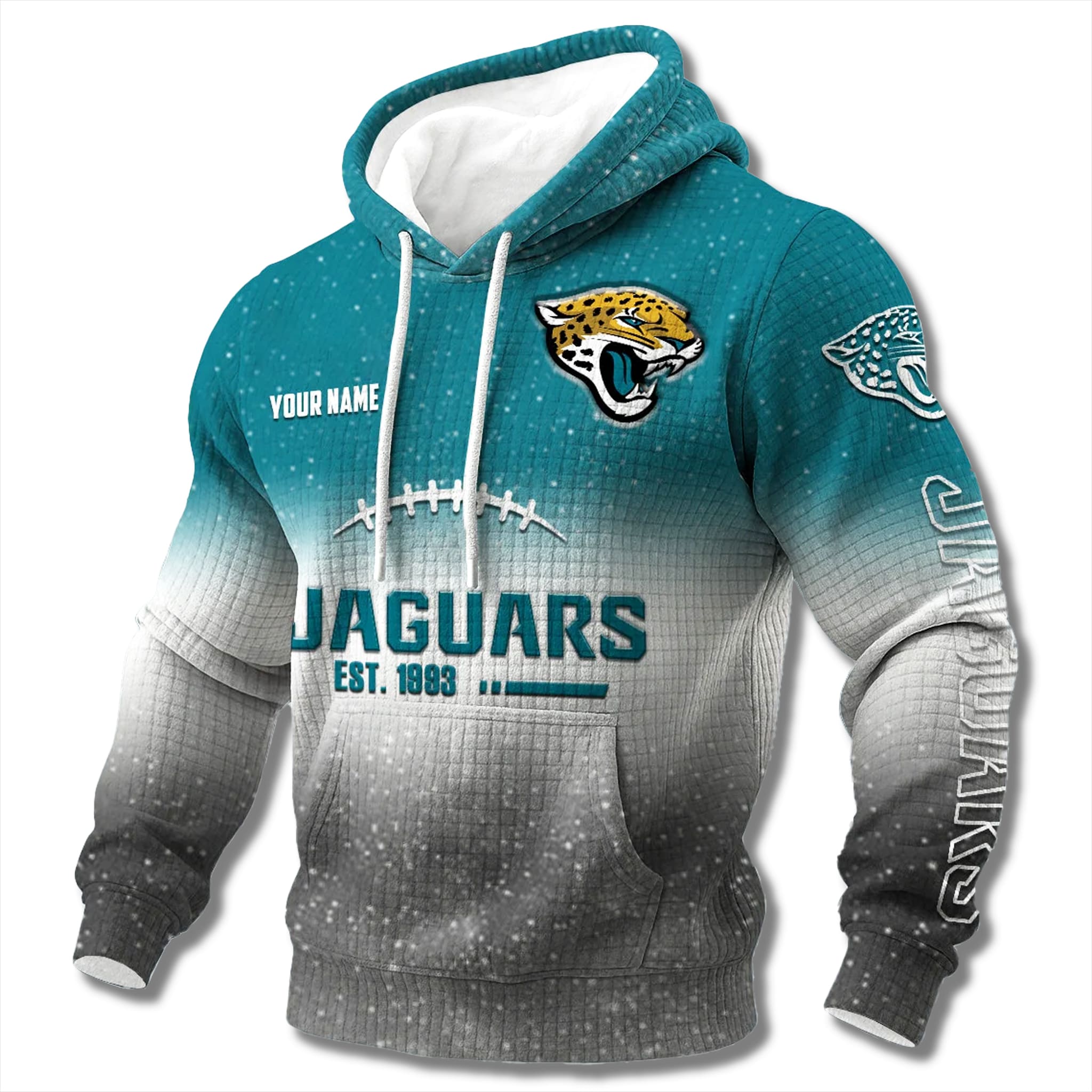 Jaguars EST 1993 Gradient Waffle Hoodie 1 Jaguars EST 1993 Gradient Waffle Hoodie 1
