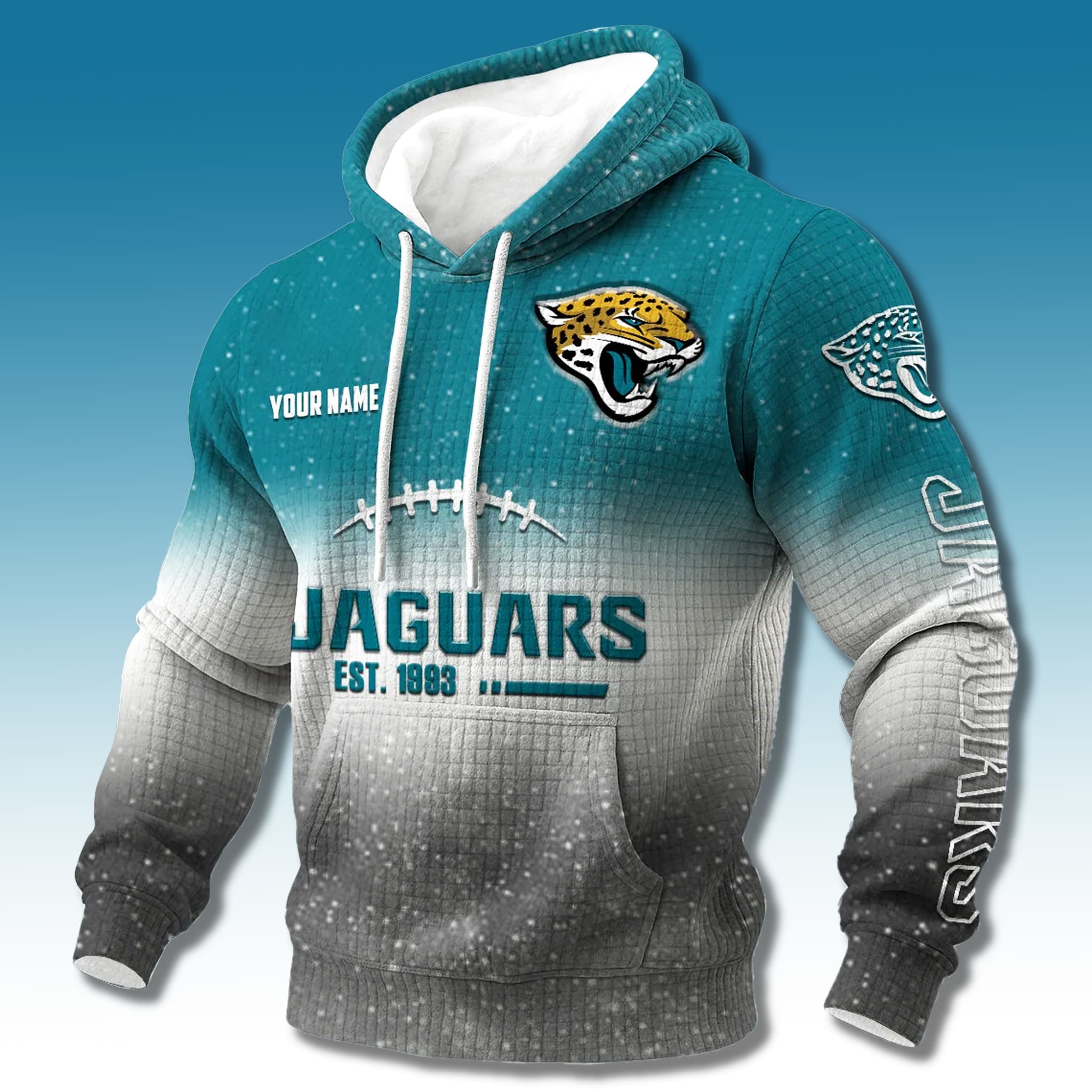 Jaguars EST 1993 Gradient Waffle Hoodie 2 Jaguars EST 1993 Gradient Waffle Hoodie