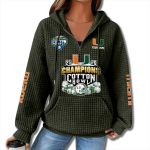 Miami Football 2025 Cotton Bowl Champions Waffle Zip Hoodie