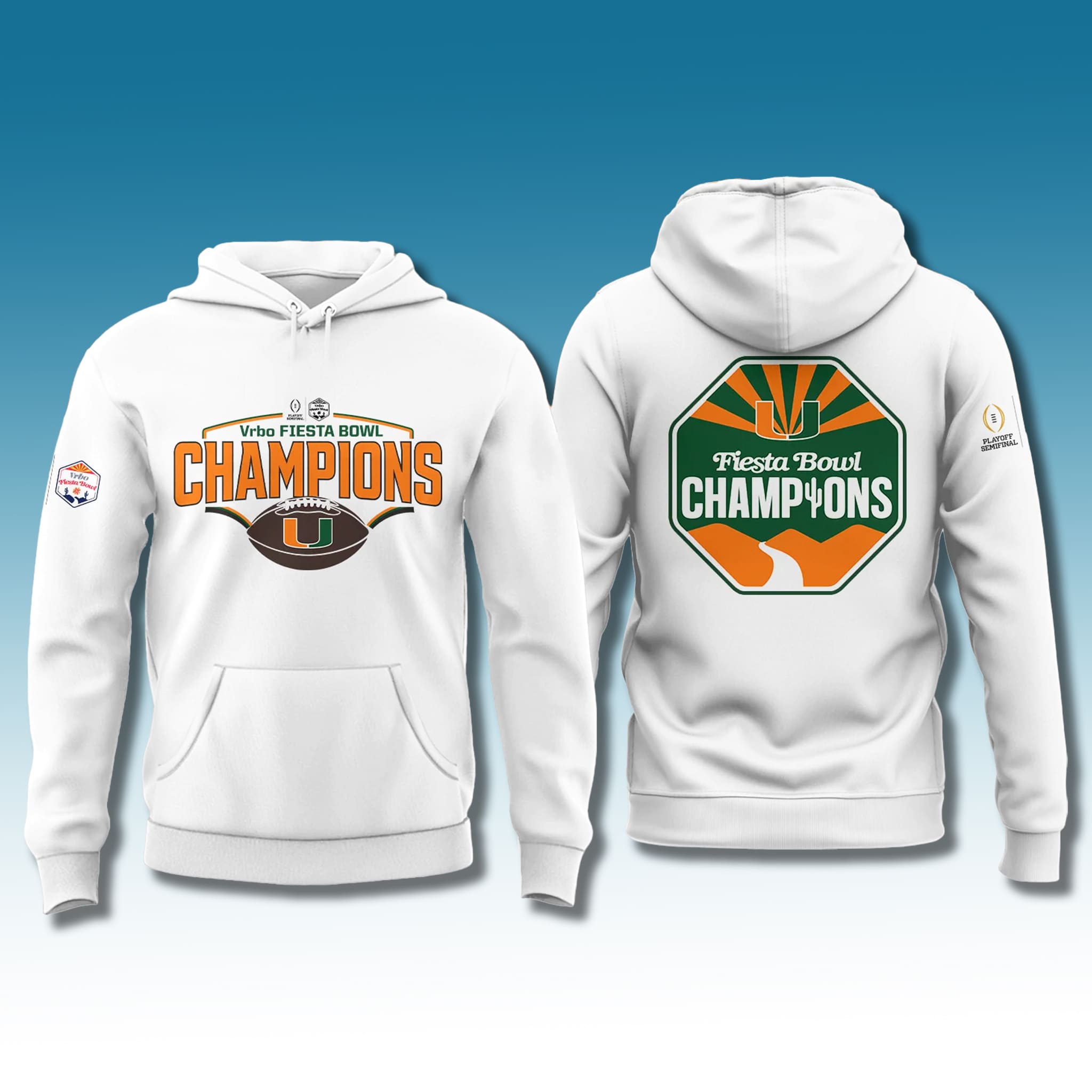 Miami Hurricanes Fiesta Bowl Champions Hoodie 2026 2 Miami Hurricanes Fiesta Bowl Champions Hoodie 2026 2