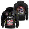 NE Patriots 12-Time AFC Championship Quarter Zip Hoodie 4 NE Patriots 12 Time AFC Championship Quarter Zip Hoodie 2