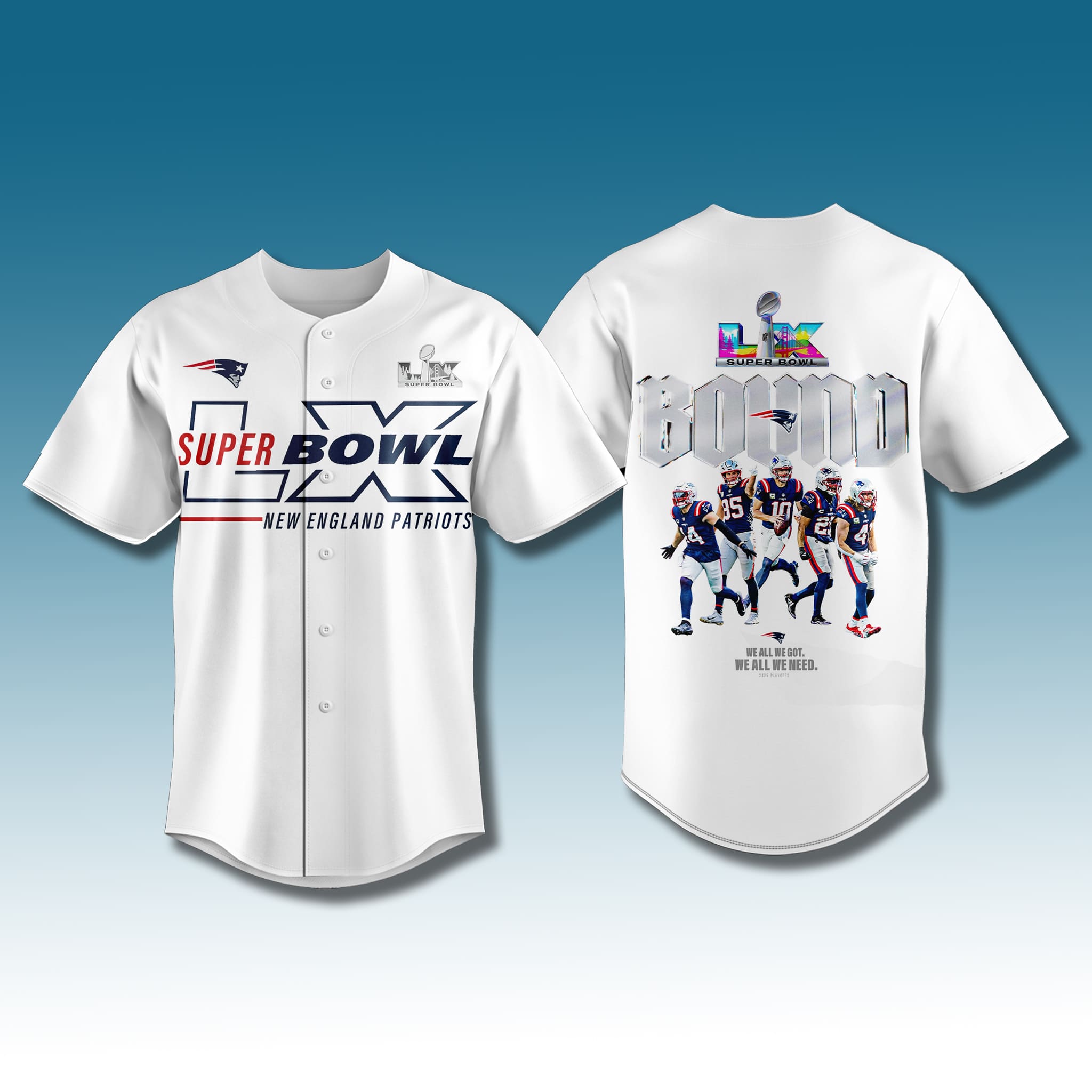 NE Patriots Champions Road To SB LX 2026 Jersey 2 NE Patriots Champions Road To SB LX 2026 Jersey 2