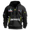 NE Patriots SB LX 2026 Quarter Zip Hoodie 4 NE Patriots Super Bowl LX 2026 Quarter Zip Hoodie 1