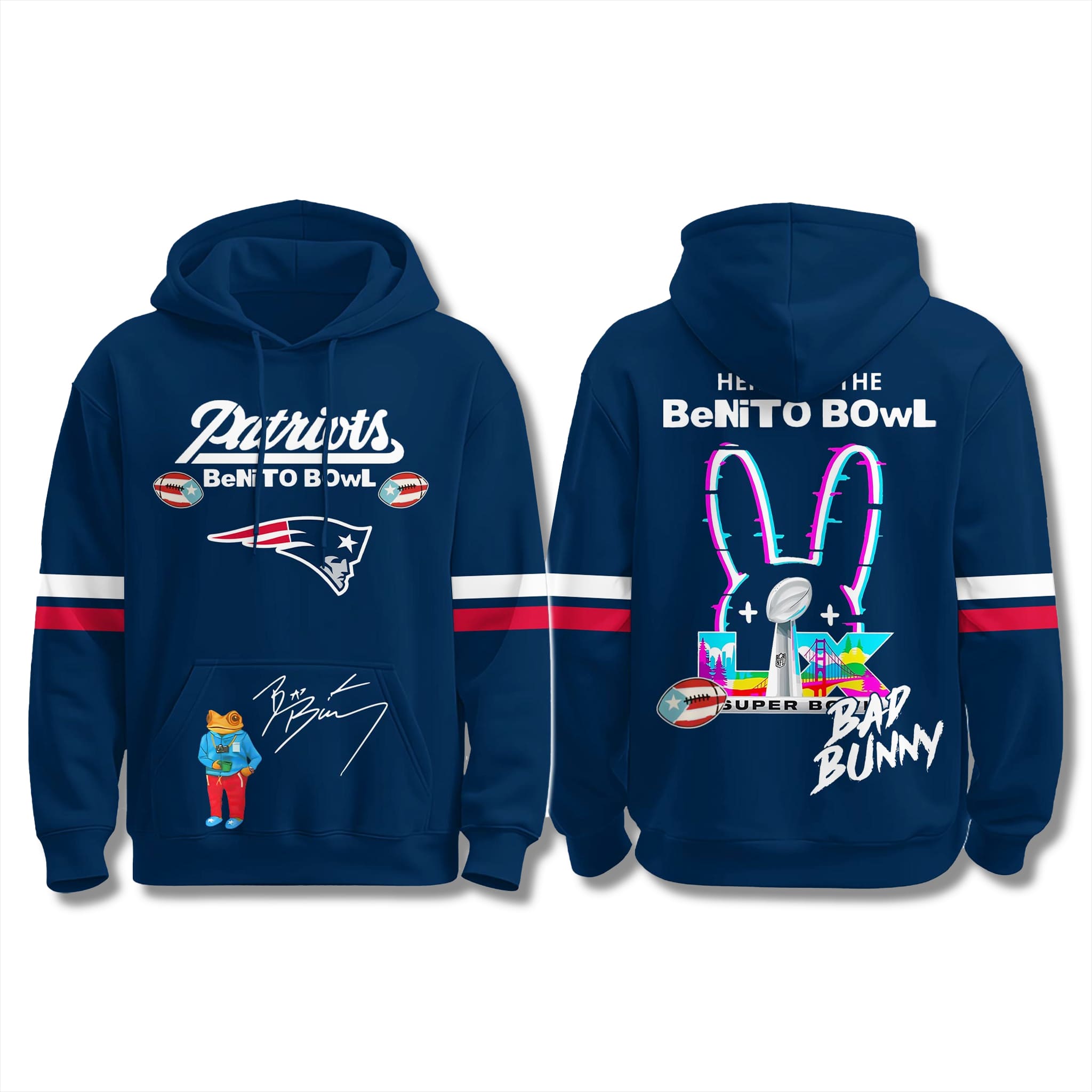 NE Patriots x Benito Bowl 2026 Hoodie 1 NE Patriots x Benito Bowl 2026 Hoodie 1