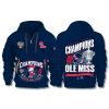 Ole Miss Football Sugar Bowl Champions 2026 Quarter Zip Hoodie 1