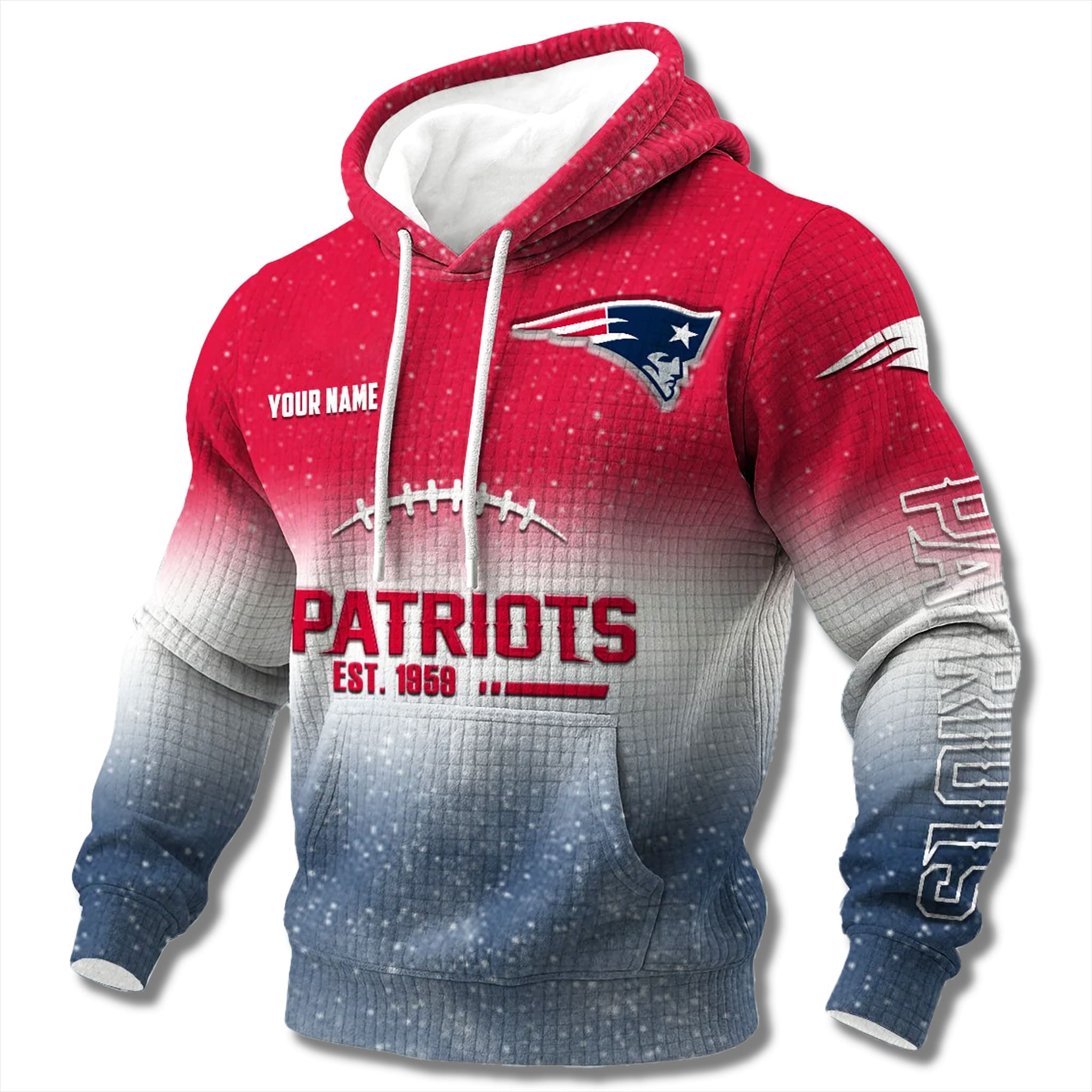 Patriots EST 1959 Gradient Waffle Hoodie 2 Patriots EST 1959 Gradient Waffle Hoodie