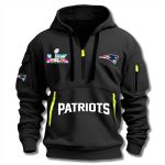 Patriots Superbowl Quarter Zip Hoodie 2026