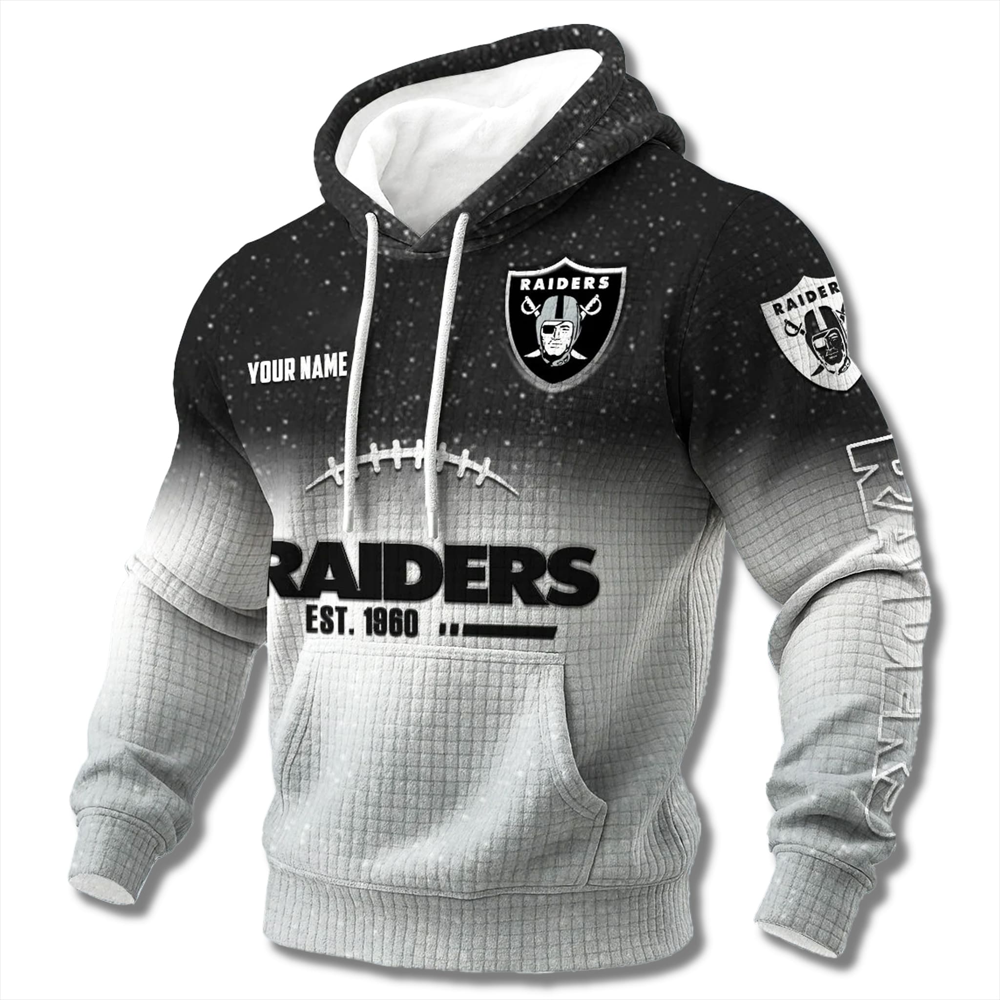 Raiders EST 1960 Gradient Waffle Hoodie 2 Raiders EST 1960 Gradient Waffle Hoodie