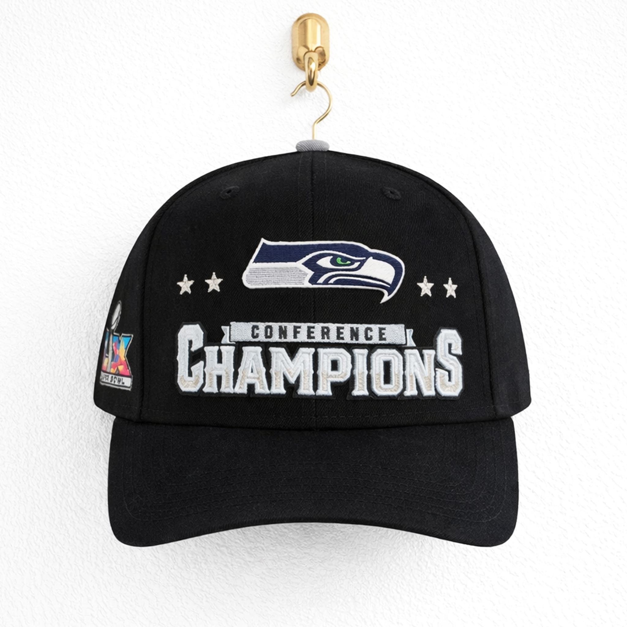 Seahawks 2025 NFC Championship Black Hat 2 Seahawks 2025 NFC Championship Hat