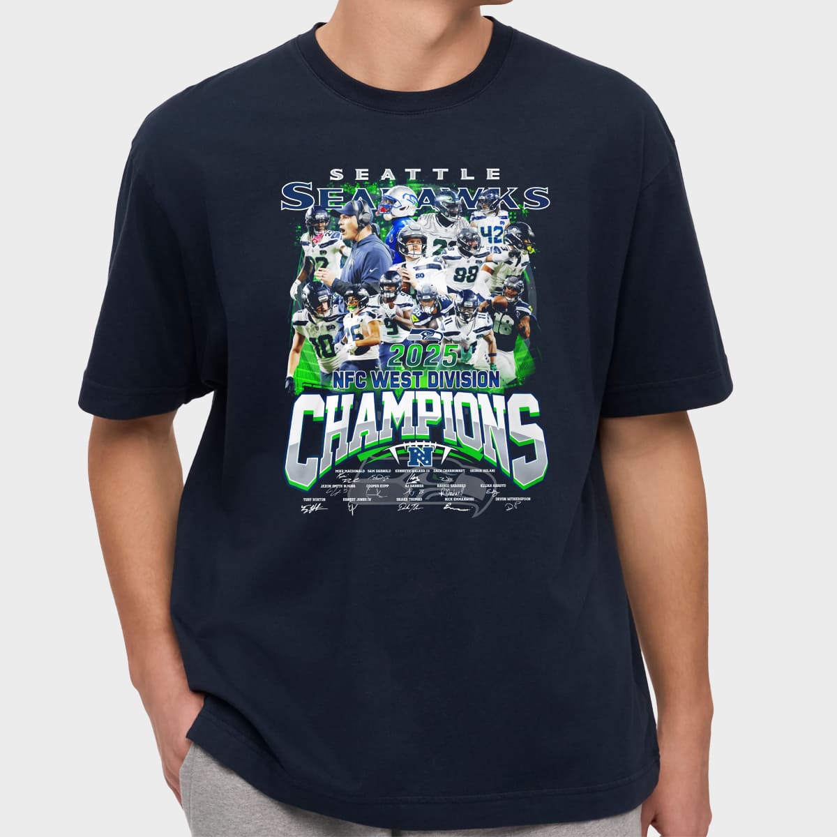 Seahawks 2025 NFC West Division Champions All Team Shirt 3 Seahawks 2025 NFC West Division Champions All Team Shirt 3