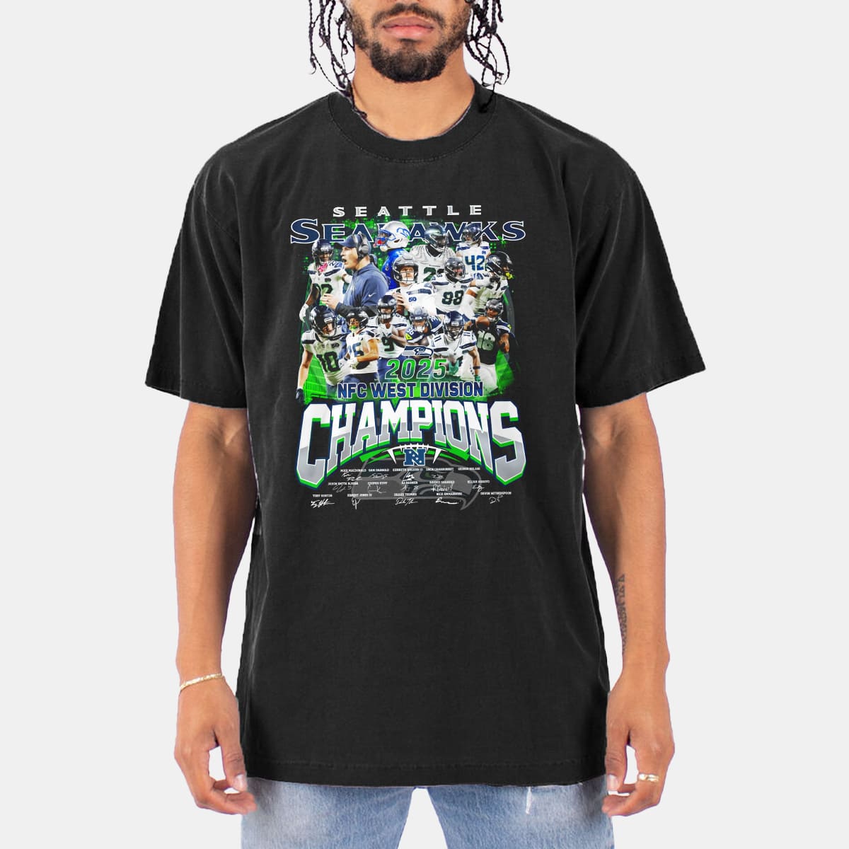 Seahawks 2025 NFC West Division Champions All Team Shirt 5 Seahawks 2025 NFC West Division Champions All Team Shirt 5