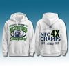 Seahawks 4 Time NFC Champions Hoodie 2025 2