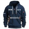 Seahawks Established 1976 Quarter Zip Hoodie