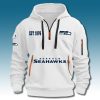 Seahawks Established 1976 Quarter Zip Hoodie 2