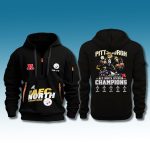Steelers 2025 AFC North Champions Quarter Zip Hoodie