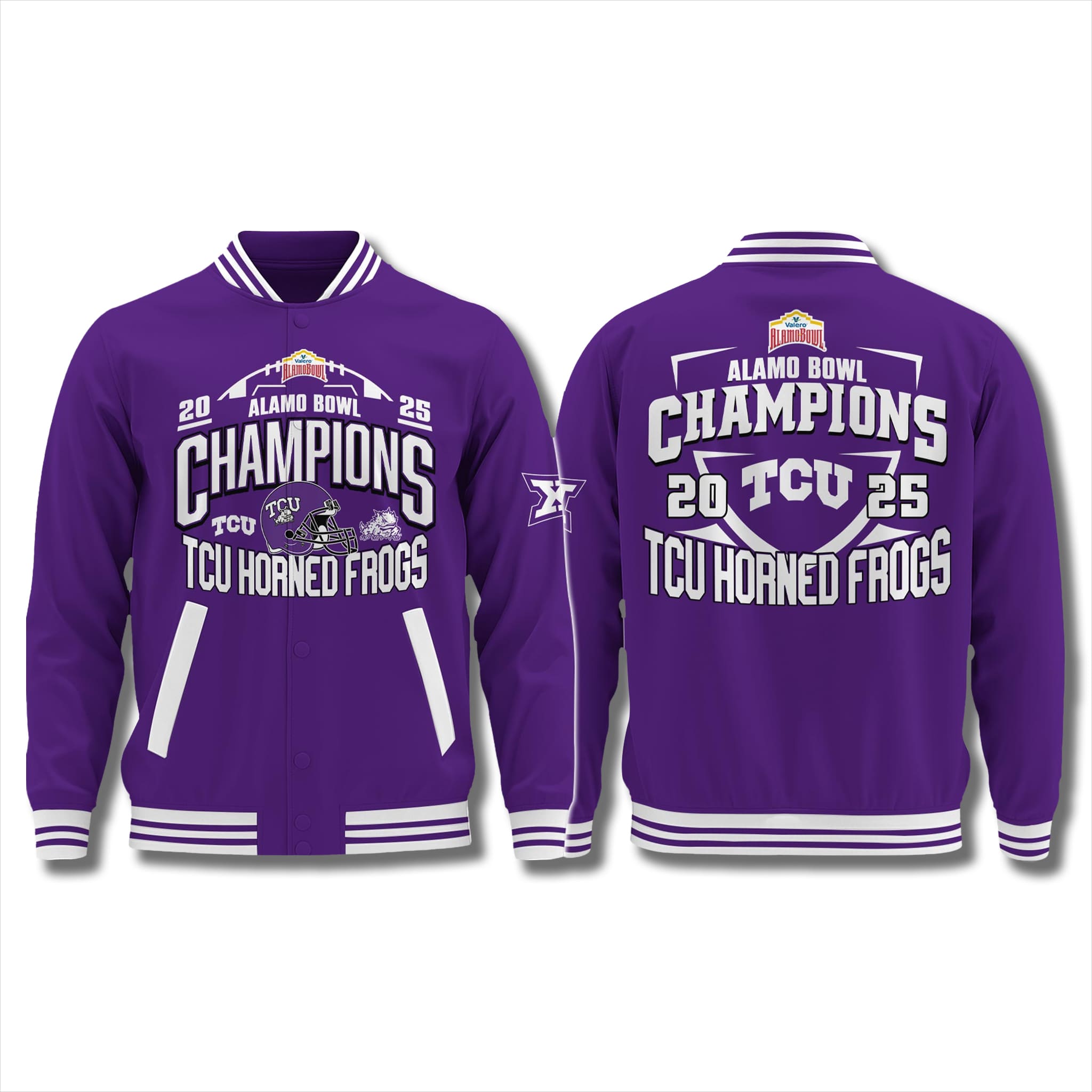 TCU Football 2025 Valero Alamo Bowl Champions Jacket 1 TCU Football 2025 Valero Alamo Bowl Champions Jacket 1