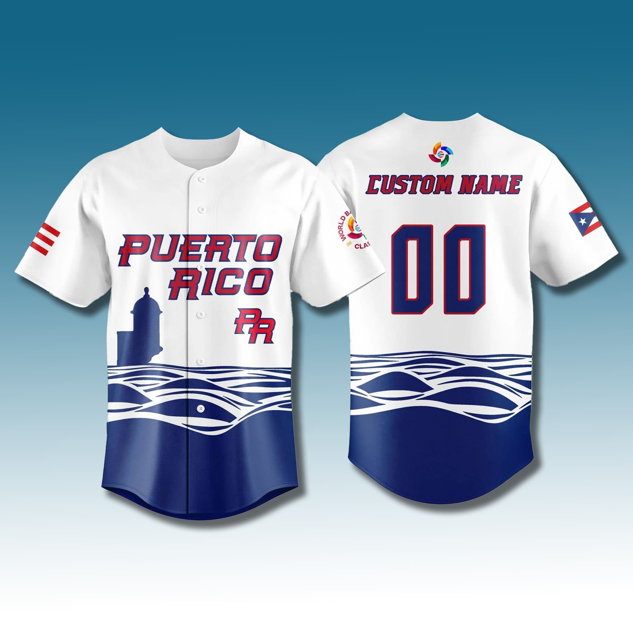 Team Puerto Rico 2026 WBC Baseball Jersey 1 Team Puerto Rico 2026 WBC Baseball Jersey 1