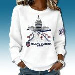 Team USA Road To Milano Cortina 2026 Print Waffle Sweater
