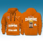 Texas Longhorns Citrus Bowl Champions Quarter Zip Hoodie 2025