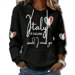Winter Games 2026 Italy Is Calling And I Must Go Waffle Hoodie