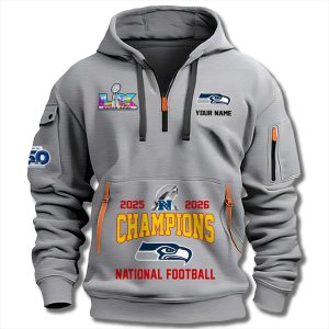Seahawks 2025 NFC Championship Quarter Zip Hoodie 1