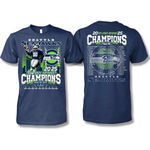 Seahawks NFC West Division 10 Time Champions Shirt 1