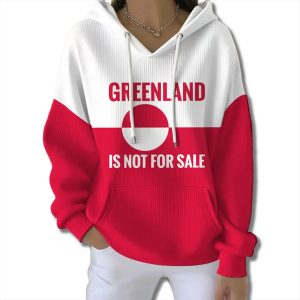 Greenland Is Not For Sale Waffle Hoodie 1