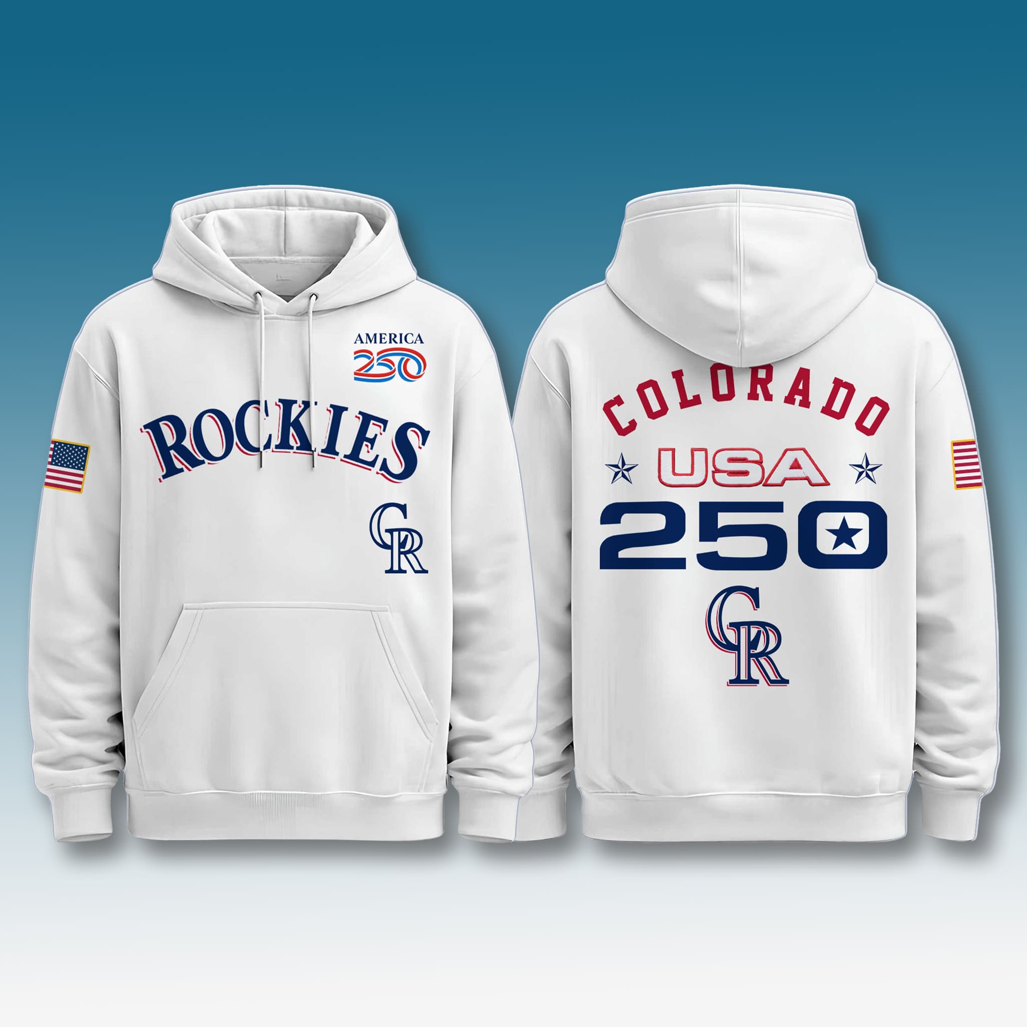 Colorado Rockies America 250 Birthday Hoodie 2 Colorado Rockies America 250 Birthday Hoodie 2