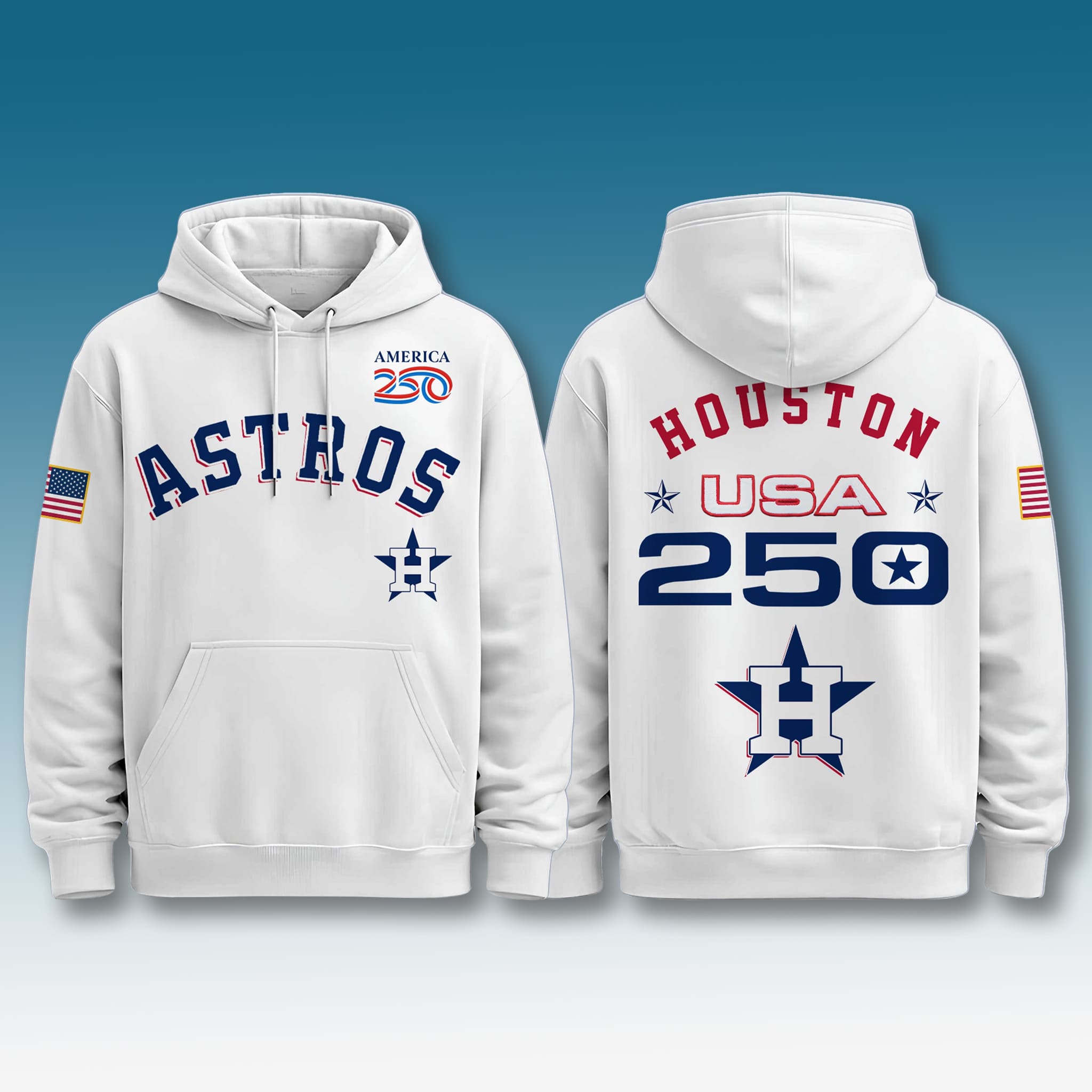 Houston Astros America 250 Birthday Hoodie 2 Houston Astros America 250 Birthday Hoodie 2