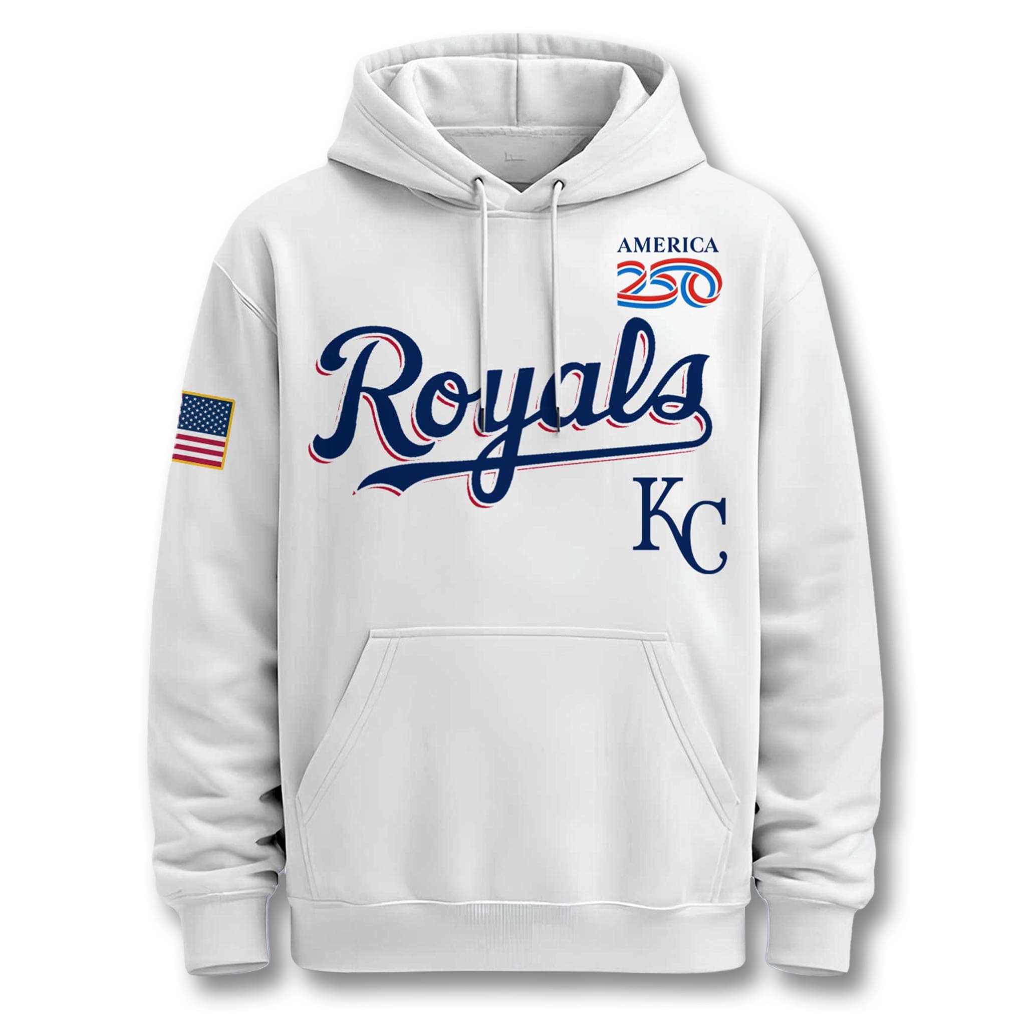 Kansas City Royals America 250 Birthday Hoodie 3 Kansas City Royals America 250 Birthday Hoodie 3